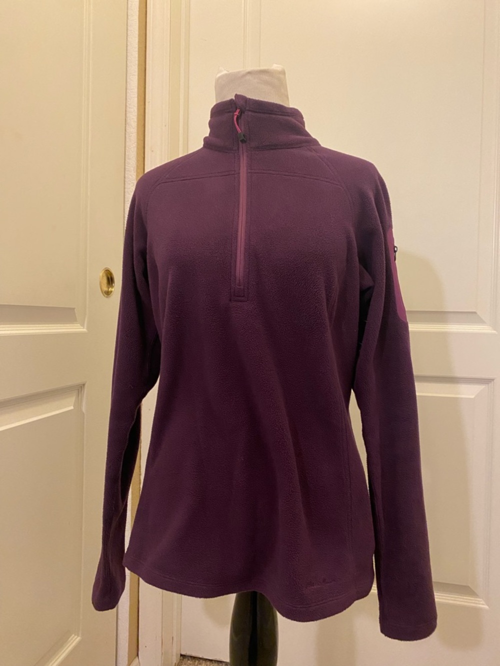 Eddie Bauer Plum Fleece Quarter Zip